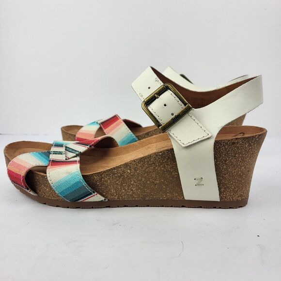 Zodiac Mabel Cork Ankle Strap Wedge Sandals - Picture 2 of 16